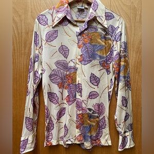 True Vintage 1970s Men’s Disco Button-up Shirt